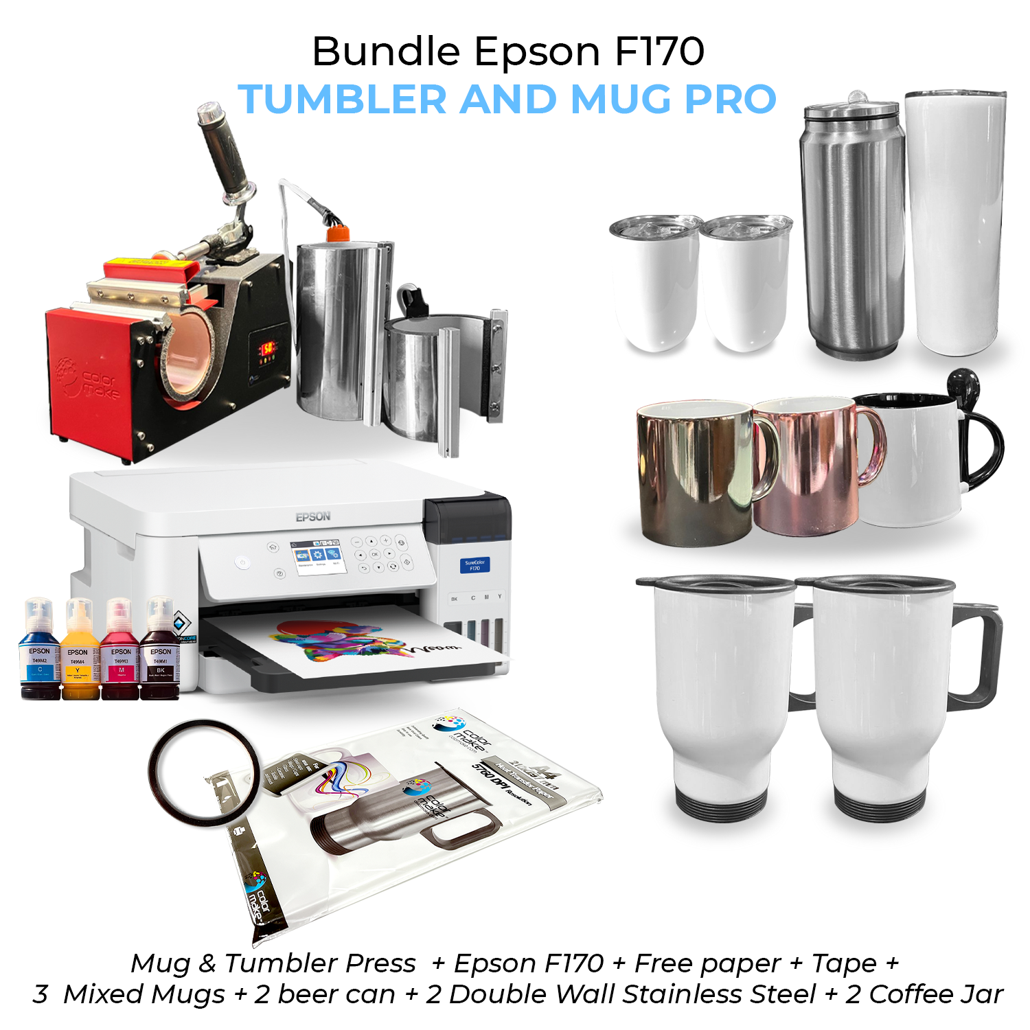 Bundle Epson F170 Tumbler and Mug Pro | Cyber Days Deal