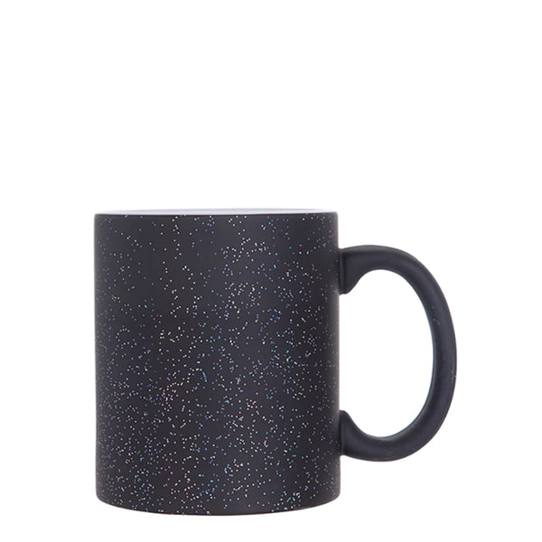 Glitter Black magic mug for sublimation 11 oz - By Box of 12 and 36