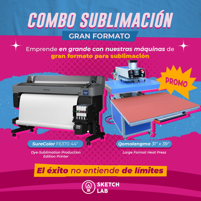Combo sublimacion Gran formato impresora SureColor F6370 y prensa Qomolangma