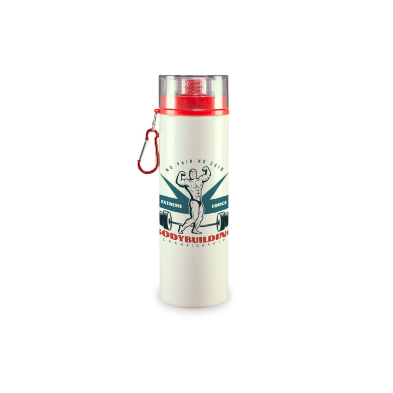 Garage Sale Aluminum sports white bottle for sublimation 25 oz (box of 4, 8 and 50 units) Choose the color of the cap