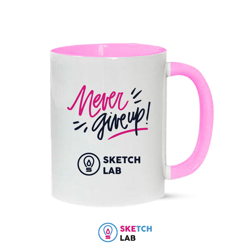 Pink mugs inside and on handles for sublimation 11 oz (box of 12 and 36 units)