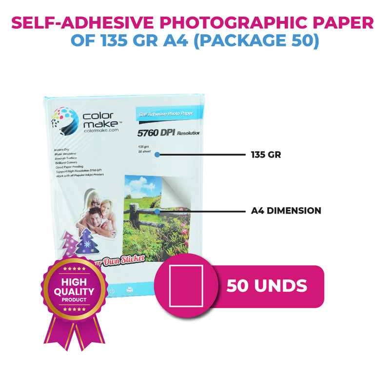 Garage Sale Self-adhesive photographic paper of 135 gr A4 (package 50)