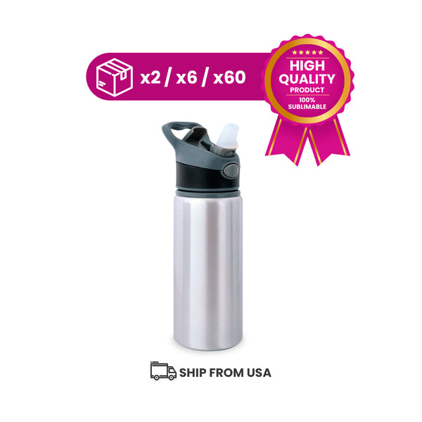Garage Sale Silver double button bottle for sublimation 20 oz (box of 2, 6 and 60 units)