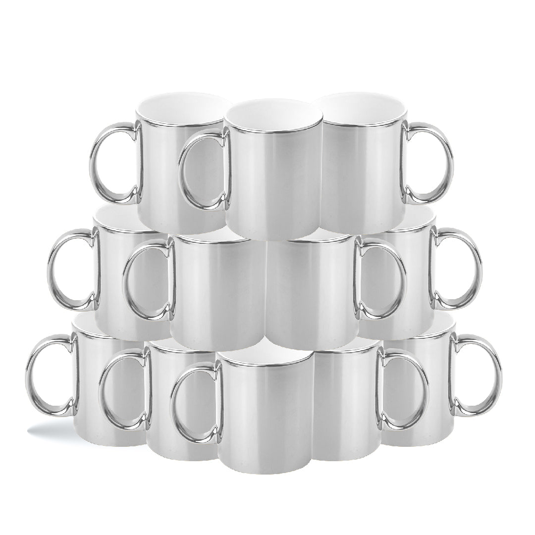 Garage Sale Silver mirror mug  for sublimation 11 oz (box of 12 and 36 units)