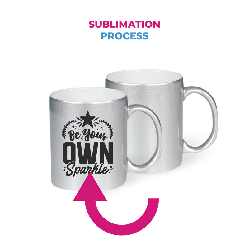 Garage Sale Silver mugs for sublimation 11 oz (box of 12 and 36 units)