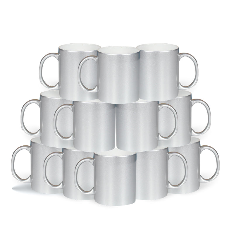 Garage Sale Silver mugs for sublimation 11 oz (box of 12 and 36 units)