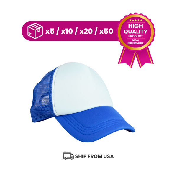 Blue mesh cap to sublimate (Box of 5, 10, 20 and 50 units)
